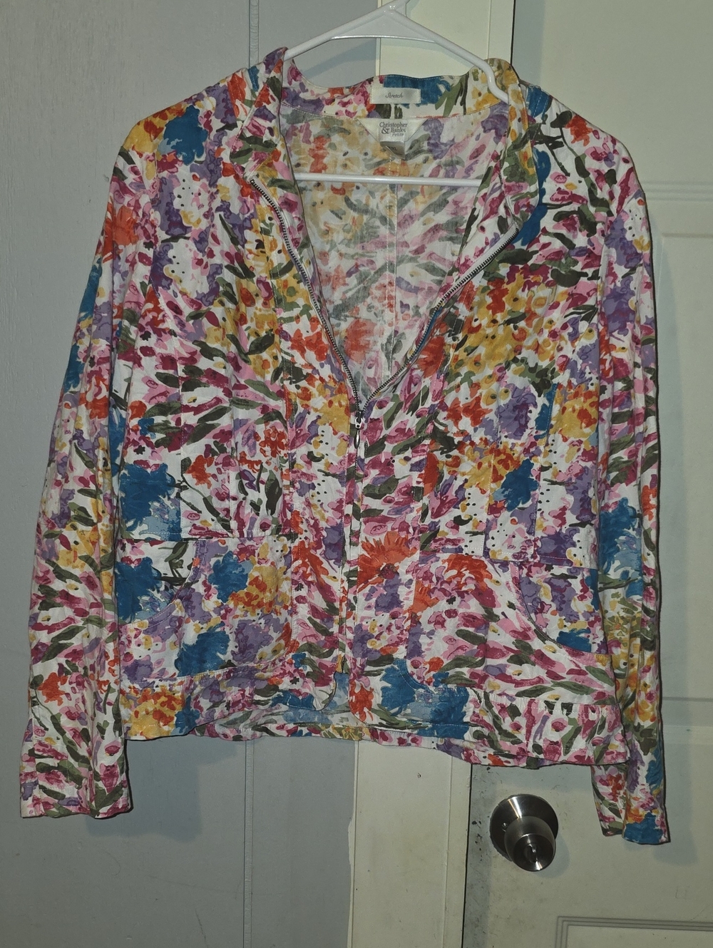 Christopher & Banks Multicolor Floral Zip Jacket
